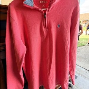 Izod Coral Quarter-Zip Pullover